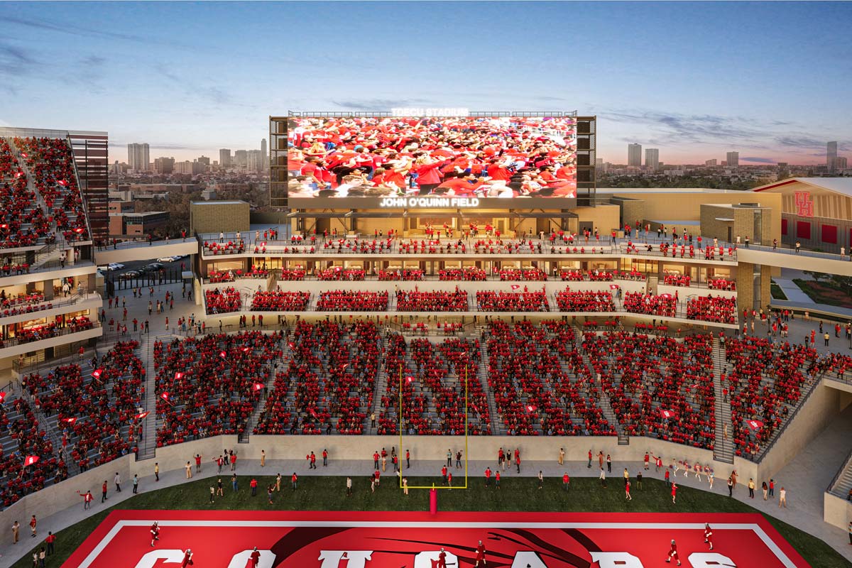 Rendering of football operations center
